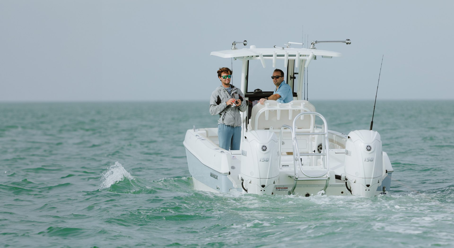 Man fishing from a 235TE